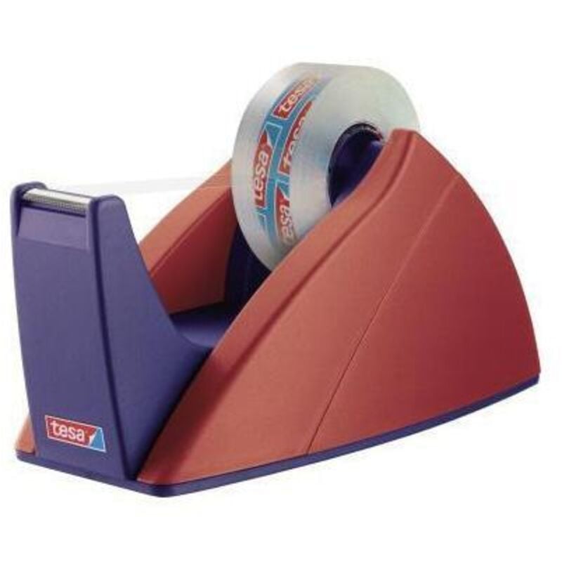 Dérouleur de ruban adhésif 57421-00000-01 rouge, bleu Largeur du rouleau (max.): 19 mm Longueur du rouleau (max.) - Tesa