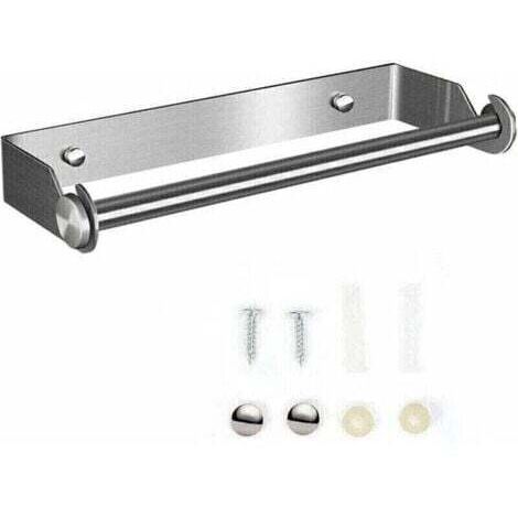 Derouleur Essuie Tout, Derouleur Porte Sopalin, Devidoir Porte Essuie Tout Mural, Distributeur Papier Aluminium Sopalin et Film, Support Sopalin Mural Déroulant de Rouleau Cuisine sopalin  (Argent)--T