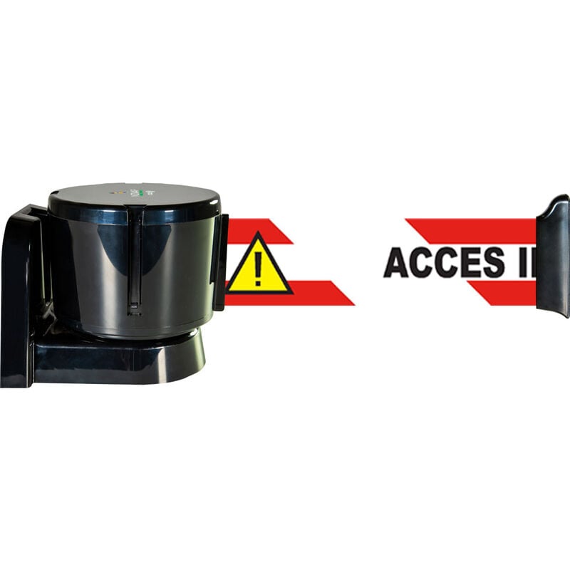 Novap - Enrouleur mural grande longueur avec sangle accès interdit trilingue 12m x 50mm - 2811170