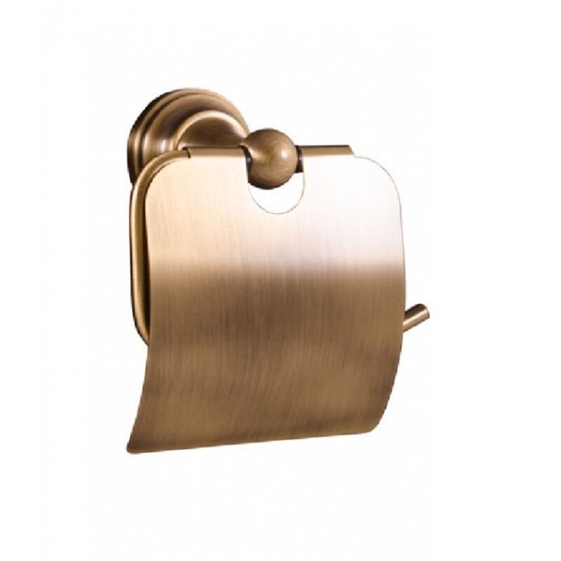 Dérouleur papier toilette rétro morava en laiton bronze 13,65x 7,85 x14,55 cm