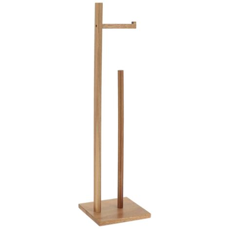 Dérouleur papier toilette WC avec réserve en Bois H 71 cm - TENDANCE