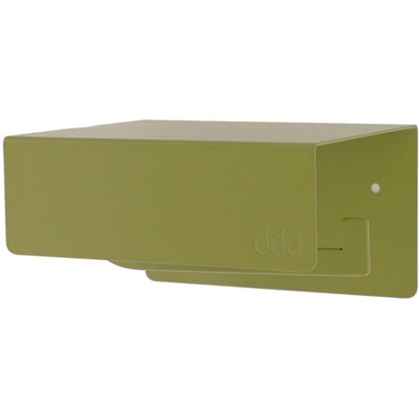 Derouleur papier wc metal sur sticker - vert olive - Tendance