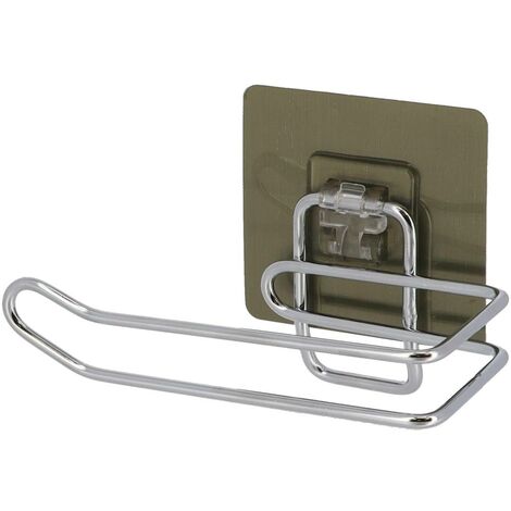 Derouleur wc acier inoxydable sur carte adhesive 3 m - chrome - Tendance
