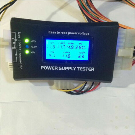 Derrui Compteur de Courant Numérique Outil de Détection et de Tension,Testeur Electrique LCD Ecran Hôte Ordinateur de Test