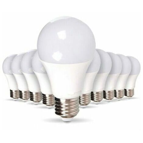 Derrui Lot de 10 Ampoules LED E27 11W Eq 75W Blanc naturel