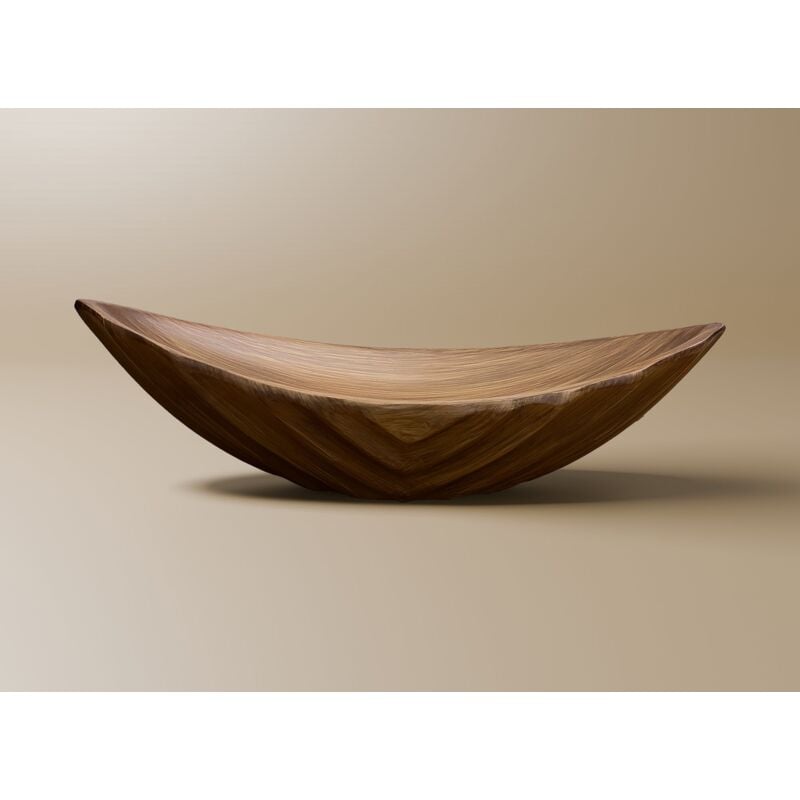Deco In Paris - derya - Grande coupe décorative effet bois sculpté 44 cm derya