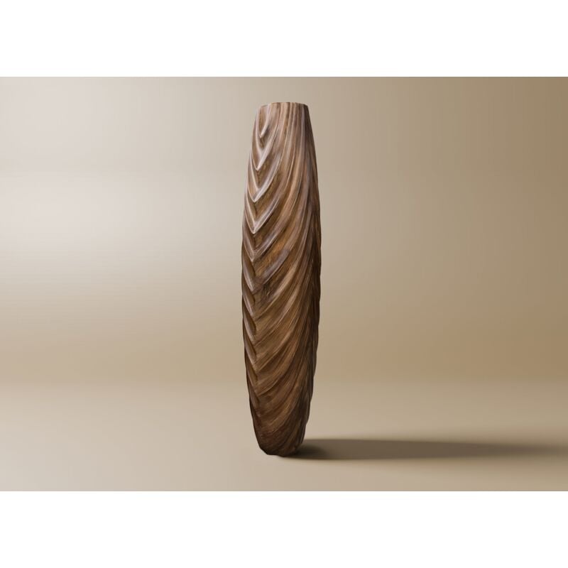 Deco In Paris - derya - Vase xl en polyrésine imitation bois H77 cm derya