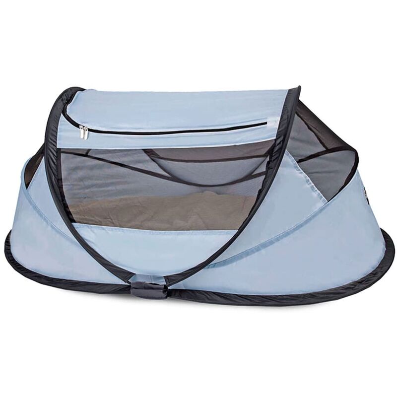 

DERYAN Cuna de viaje desplegable BabyBox con mosquitera azul celeste - Azul