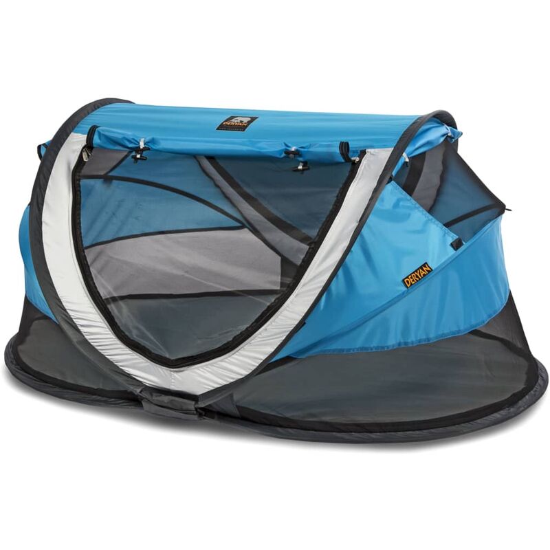 

DERYAN Cuna de viaje desplegable Peuter Luxe con mosquitera azul - Azul