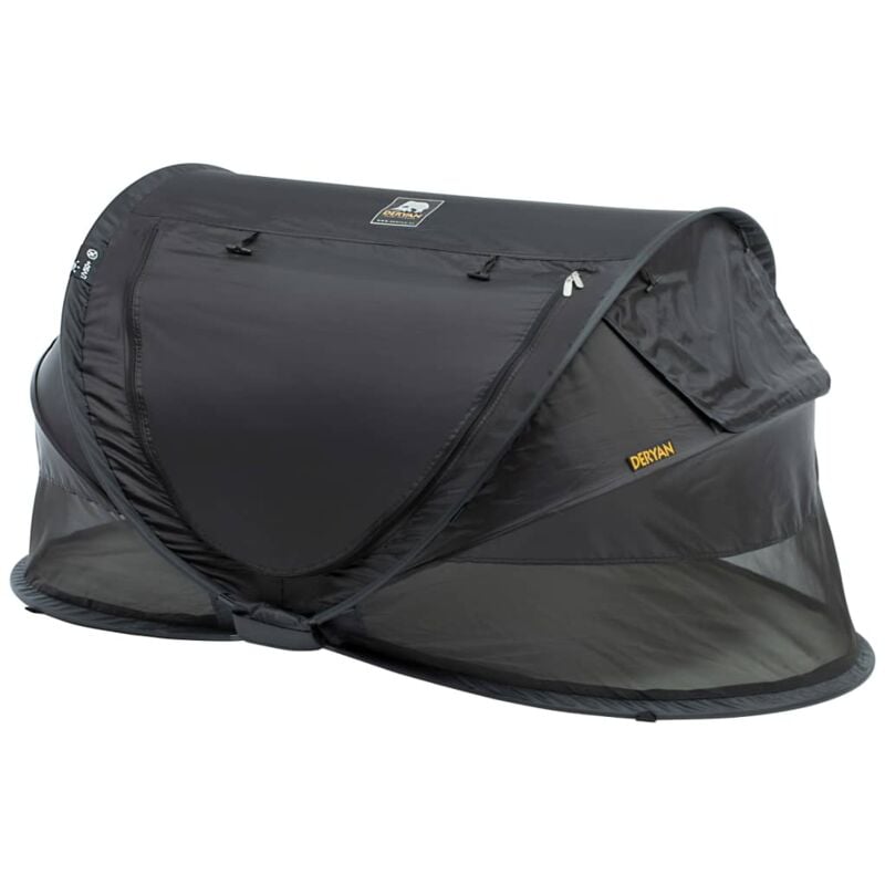 

DERYAN Cuna de viaje desplegable Toddler Luxe con mosquitera negro - Negro