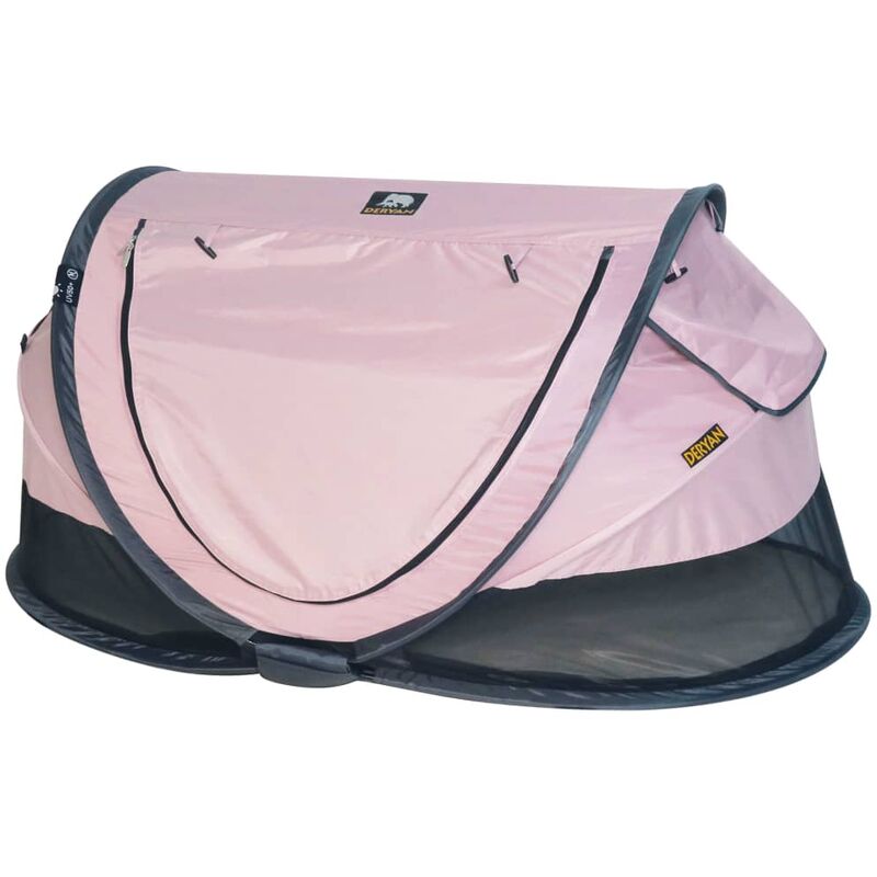 

DERYAN Cuna de viaje desplegable Toddler Luxe con mosquitera rosa - Rosa