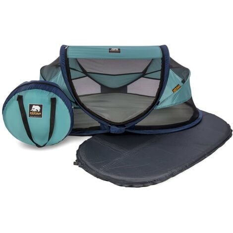 DERYAN Pop-up Baby Travel Cot with Mosquito Net Luxe 2020 Ocean Blue
