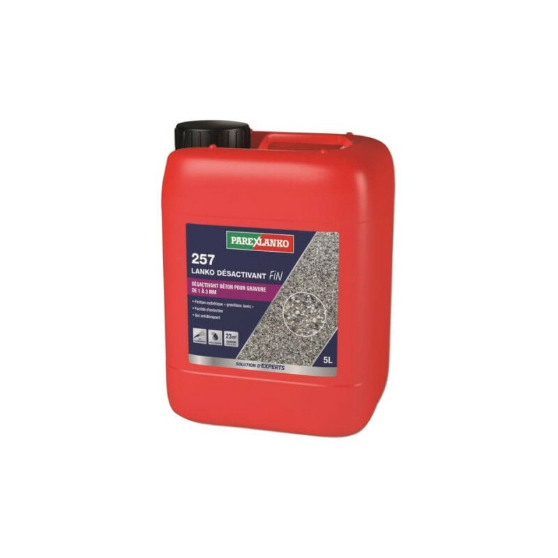 Désactivant de surface 257 LANKO DÉSACTIVANT Fin PAREXLANKO - pour béton 1-3 mm - 5 L - 25 m²