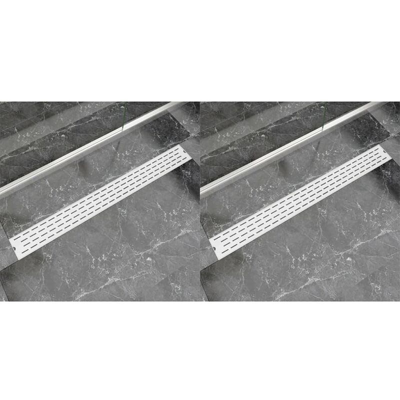 

Desagüe lineal de ducha 2 piezas 1030x140 mm acero inoxidable