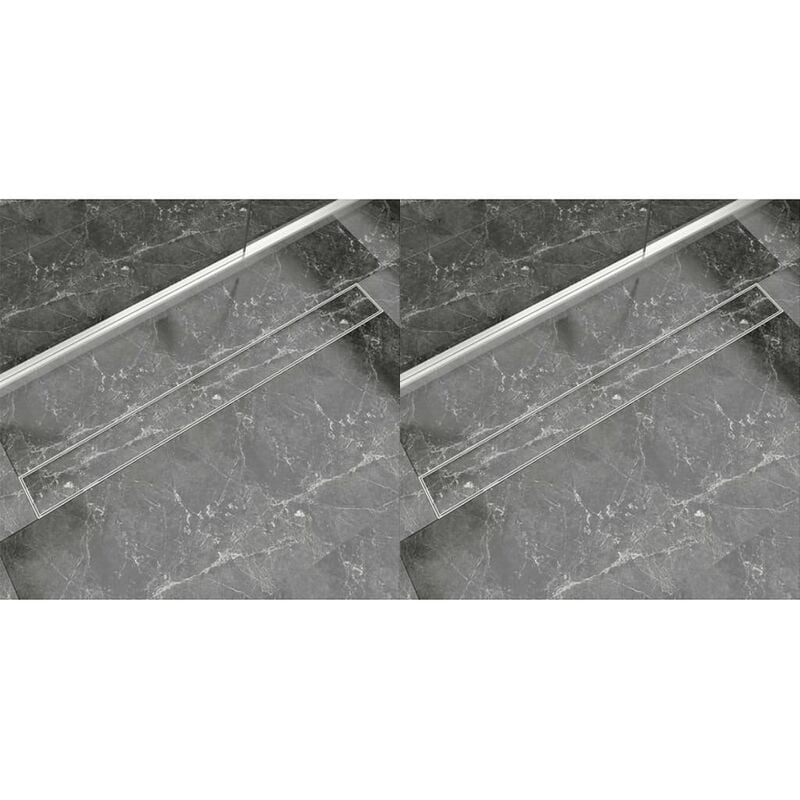 

Desagüe lineal de ducha 2 piezas 1030x140 mm acero inoxidable