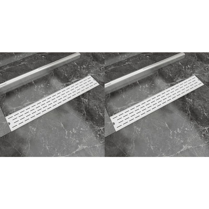 

Desagüe lineal de ducha 2 piezas 730x140 mm acero inoxidable