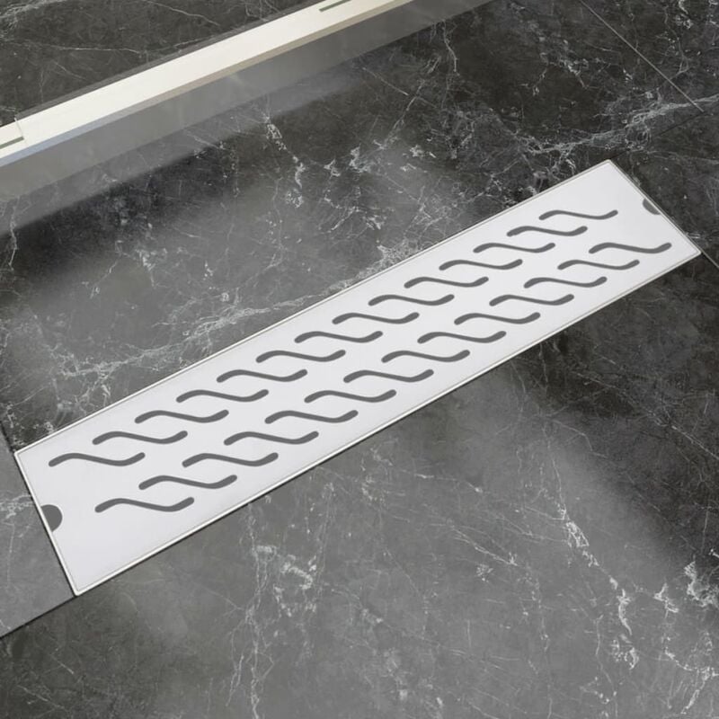 

Desagüe lineal de ducha ondas 530x140 mm acero inoxidable