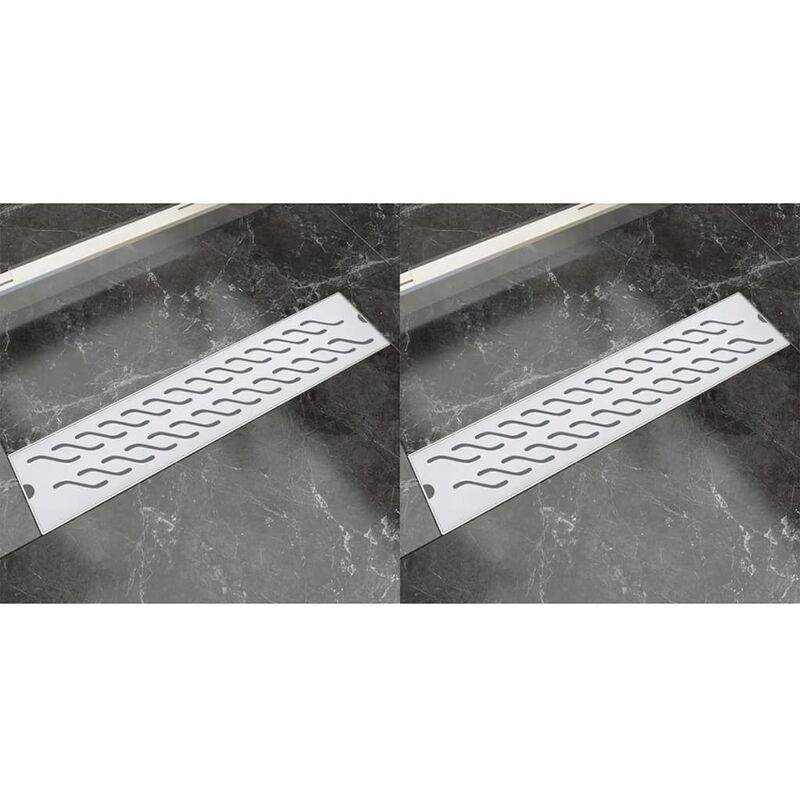 

Desagüe lineal ducha 2 pzas curvas 530x140 mm acero inoxidable