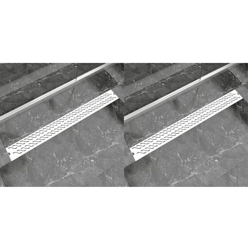 

Desagüe lineal ducha 2 pzs curvas 1030x140 mm acero inoxidable