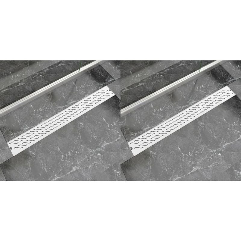 

Desagüe lineal ducha 2 pzs curvas 930x140 mm acero inoxidable