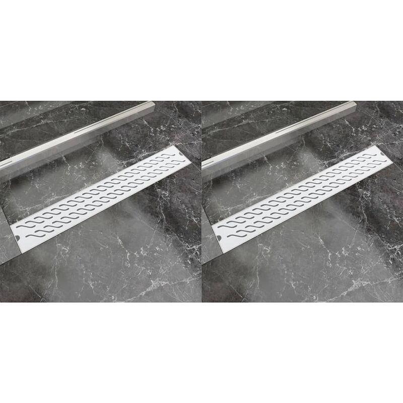 

Desagüe lineal ducha 2 uds curvas 730x140 mm acero inoxidable