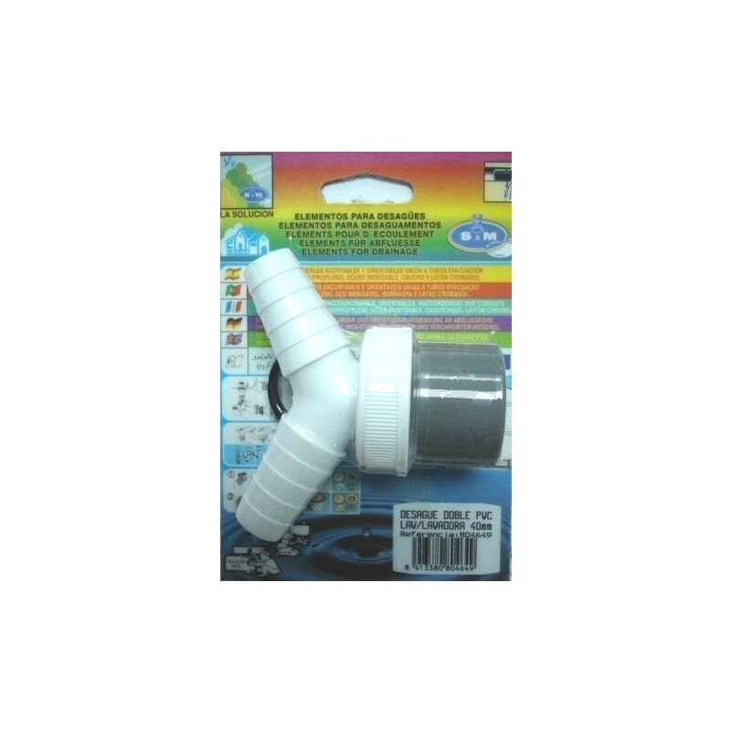 

Desague Evacuacion Lavadora 40Mm Doble Pvc S M