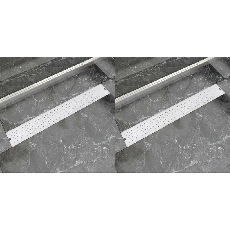 

Happyshopping - Desague ducha lineal 2 uds burbuja 830x140 mm acero inoxidable