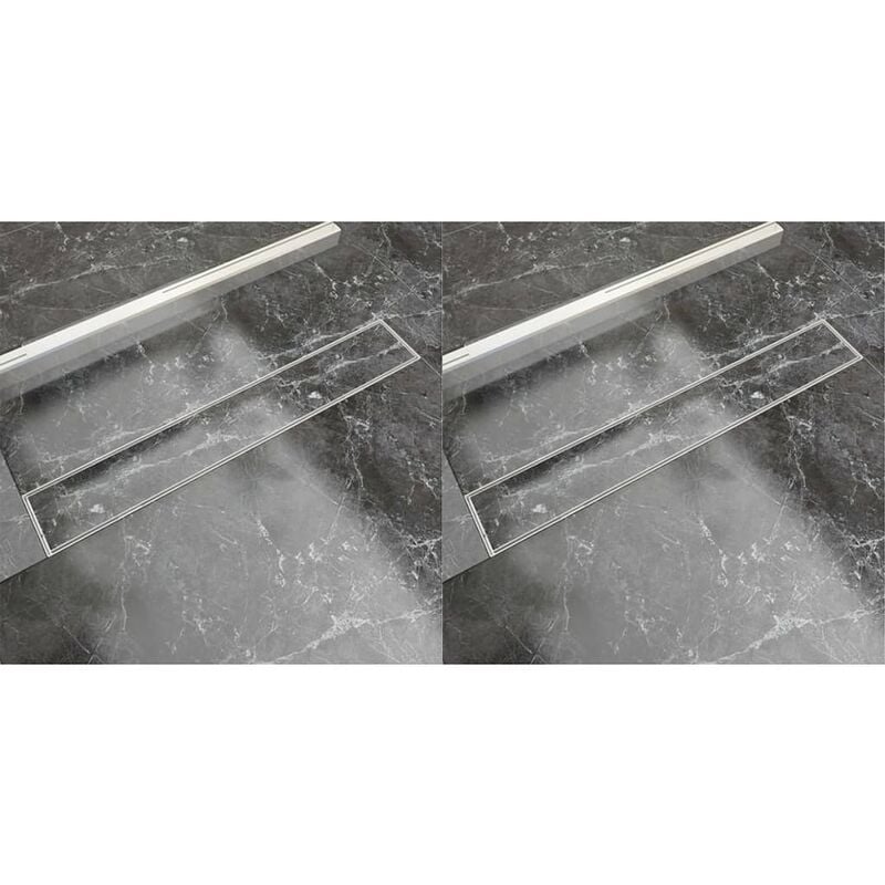 

Desague lineal de ducha 2 piezas 730x140 mm acero inoxidable