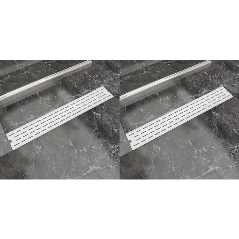 

Desague lineal de ducha 2 piezas 730x140 mm acero inoxidable