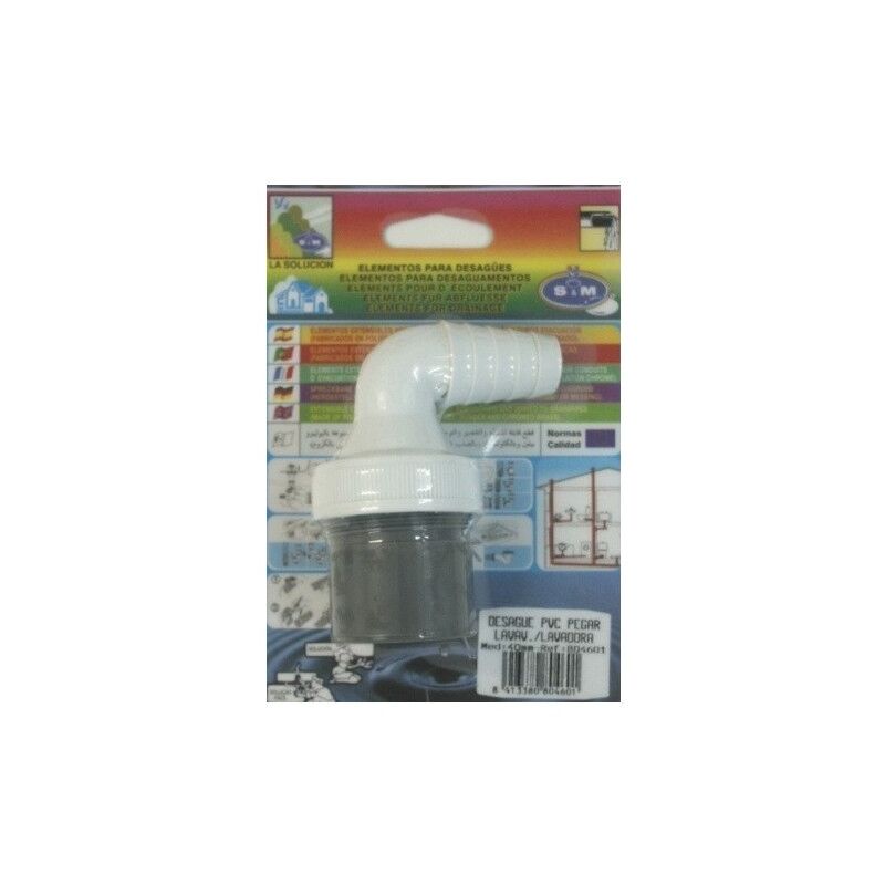 

Desague Evacuacion Lavadora 40Mm Pvc Blanco S M