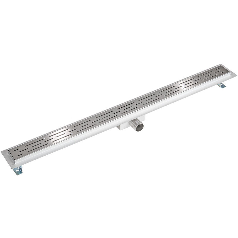 

Desagüe de acero inoxidable - canaleta para cuarto de baño, desagüe universal de acero inoxidable, sumidero con sifón antiolores - 100 cm - gris