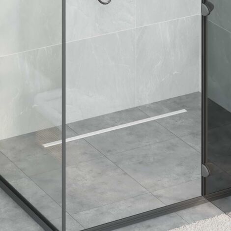 Desagüe de ducha 360° con modelo delgado Plateado 80 cm