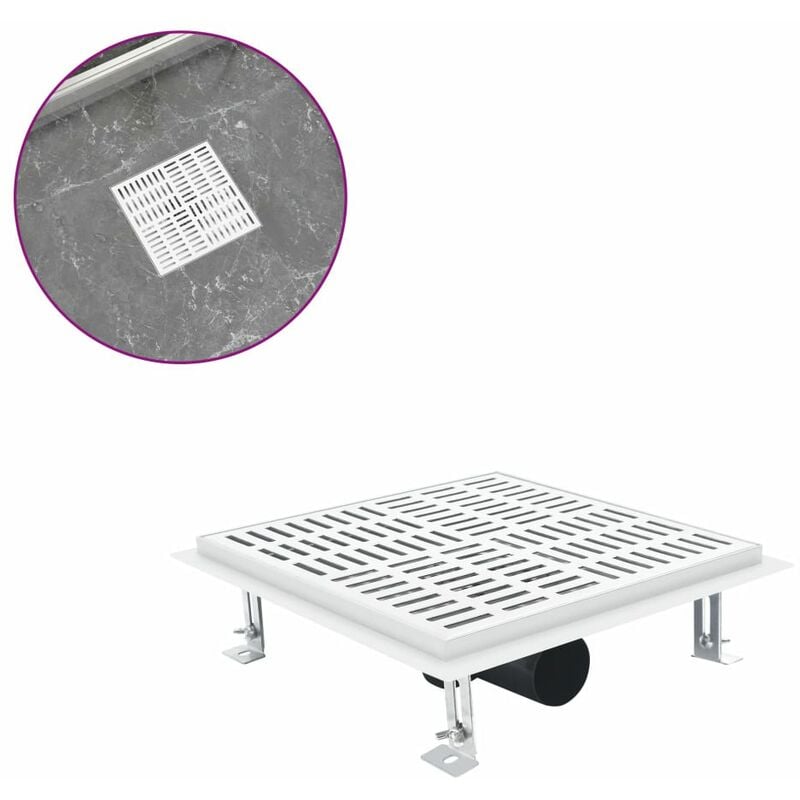 

Desagüe de ducha con cuadrados de acero inoxidable 25x25 cm