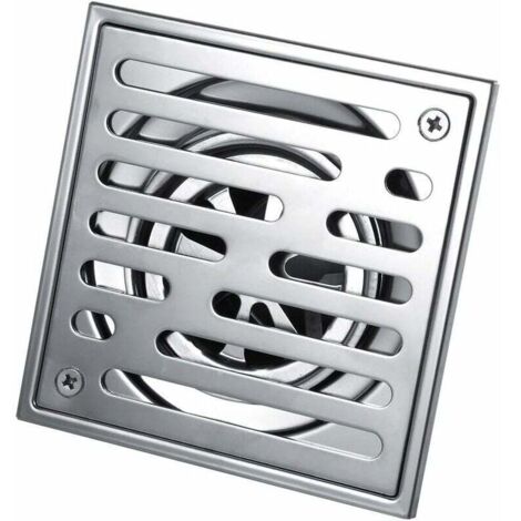 Desagüe de ducha cuadrado de acero inoxidable, desagüe de suelo cuadrado, antiolores para baño, calibre grande (110 x 110/150 x 150 mm)