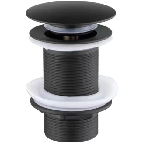 Desagüe de fregadero negro sin rebosadero, desagüe de fregadero emergente negro universal, desagüe de desechos sin rebosadero, desagüe de desechos sin rebosadero, desagüe emergente automático para fre