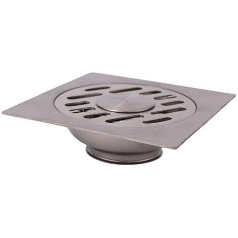 Desagüe de suelo de acero inoxidable - 120 x 120 mm - conector de tubería
