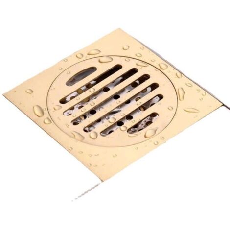 Desagüe de suelo para ducha y bañera – Drenaje antiolor, acero inoxidable, rejilla cuadrada de 10x10 cm, sistema estanco.