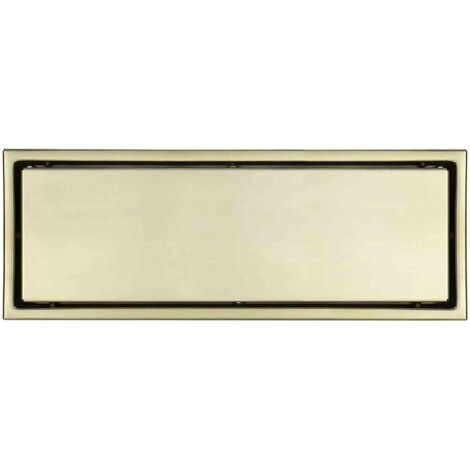 Desagüe de suelo rectangular lineal de acero inoxidable para ducha con accesorios de desagüe.