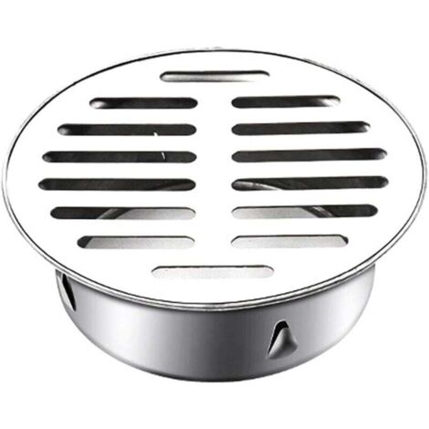 Desagüe de suelo redondo de acero inoxidable KZQ, desagüe de suelo antibloqueo para balcón, cubierta de desagüe de suelo (abertura plana de 110 mm)