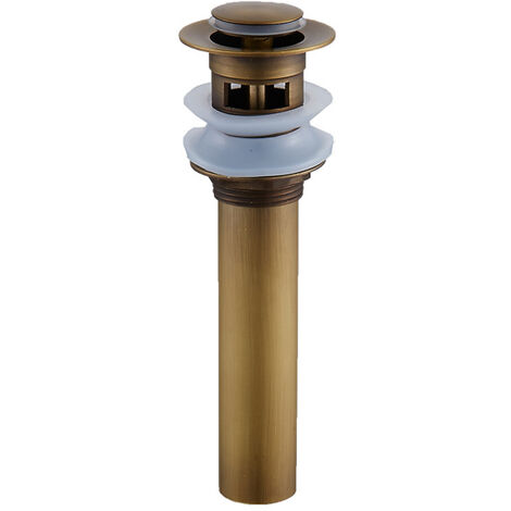 Desagüe del fregadero emergente Universal antiguo Retro lavabo baño antibloqueo resistente a la corrosión drenaje de latón pequeño rebote perforado