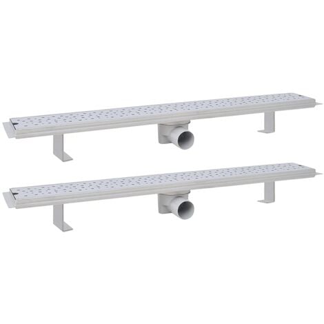 Desagüe ducha lineal 2 uds burbuja 830x140 mm acero inoxidable