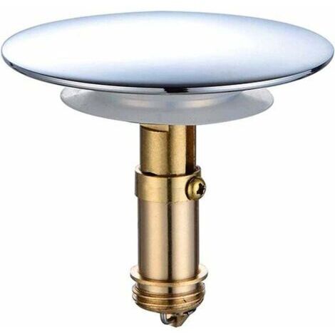 Desagüe emergente de 66 mm con sistema de clic-clac para lavabo de baño, fregadero de cocina, lavabo de ducha, tapón de latón macizo con baño de cromo.