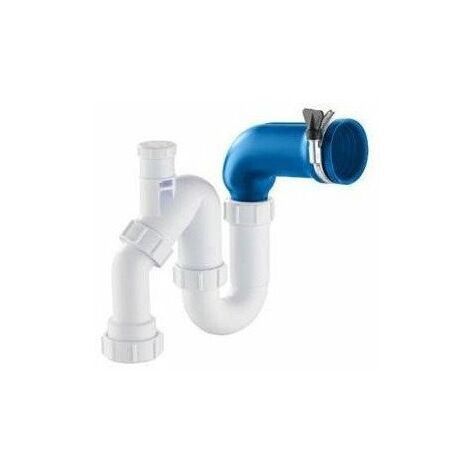 Desagüe IDS CONTOUR 21 Plus para lavabo con aleta blanca