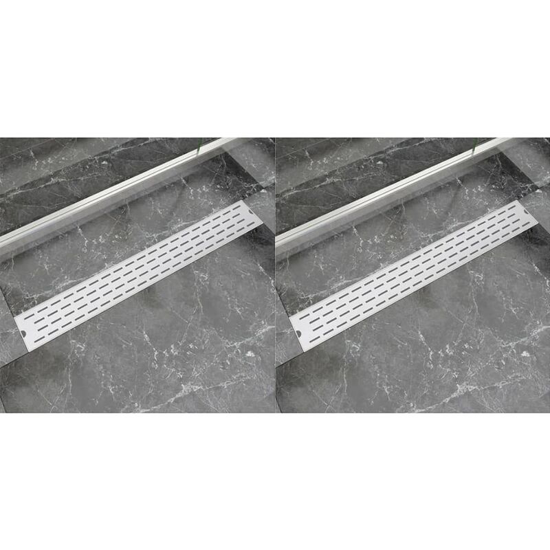 

Desagüe lineal de ducha 2 piezas 830x140 mm acero inoxidable