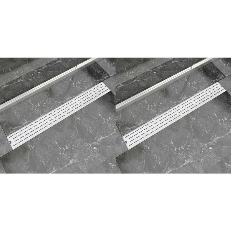 

Desagüe lineal de ducha 2 piezas 930x140 mm acero inoxidable