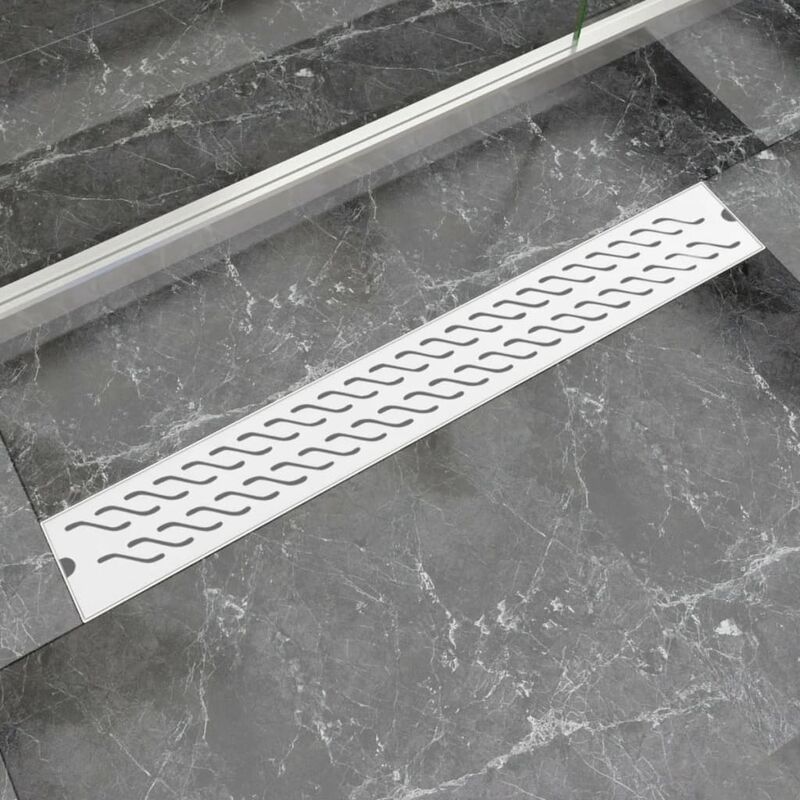 

Desagüe lineal de ducha ondas 830x140 mm acero inoxidable