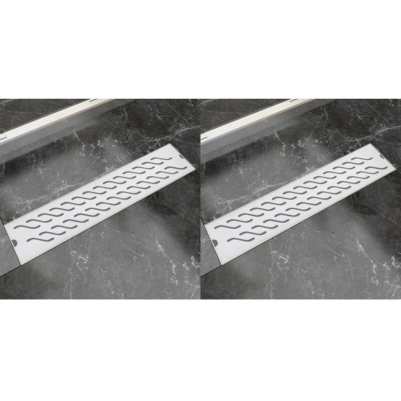 

Desagüe lineal ducha 2 pzas curvas 530x140 mm acero inoxidable