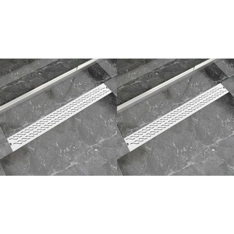 

Desagüe lineal ducha 2 pzs curvas 930x140 mm acero inoxidable