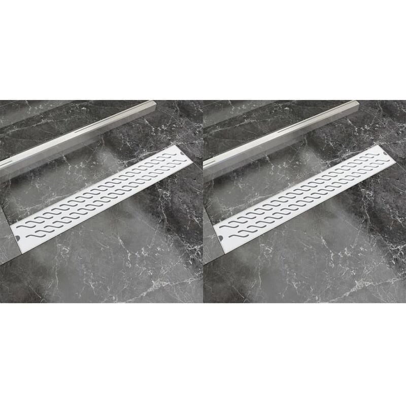 

Desagüe lineal ducha 2 uds curvas 730x140 mm acero inoxidable