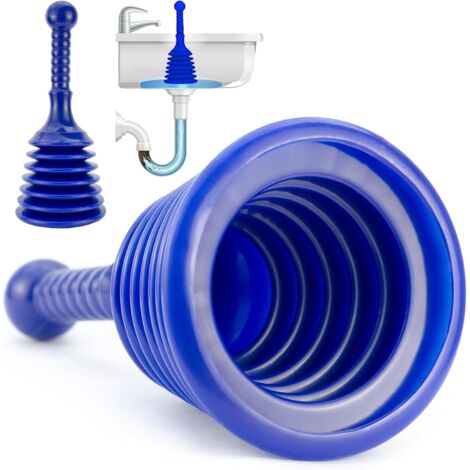 Desatascador a Presion de Fregadero y Tuberias - Desastascador Manual para WC, Ducha, Cañerias, Baño o Desagüe - Pequeño y Potente
